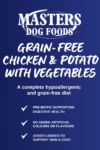 A photo of a bag of Masters Grain-Free Chicken & Potato with Vegetables
